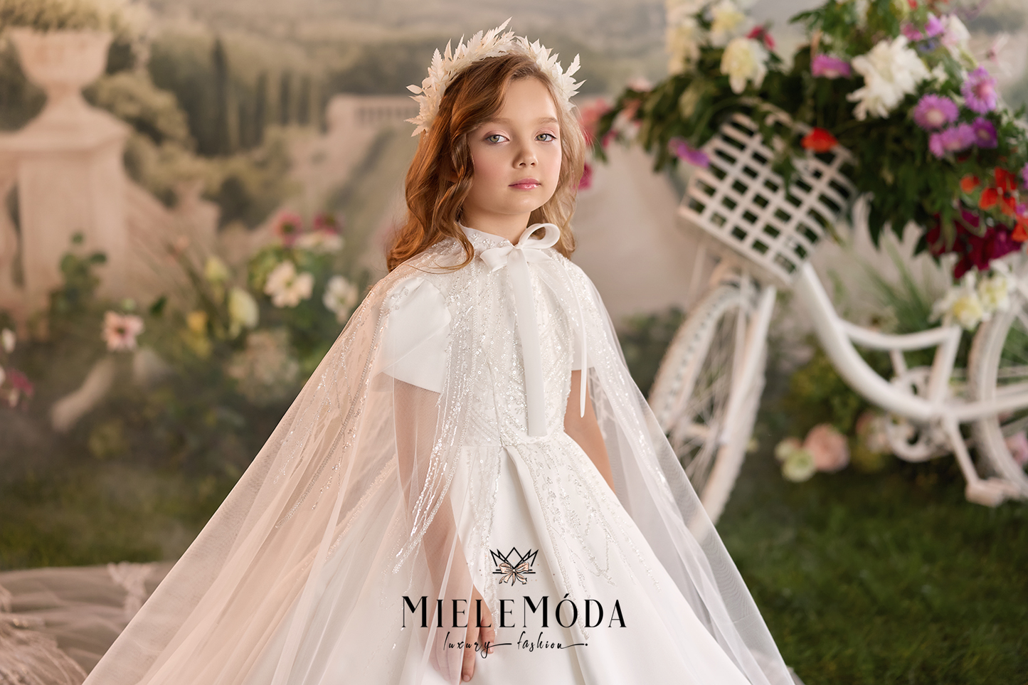 Margaux Luxury Flower Girl Communion Maxi Dress
