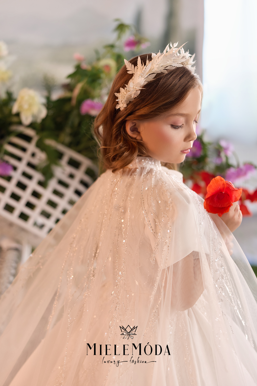 Margaux Luxury Flower Girl Communion Maxi Dress
