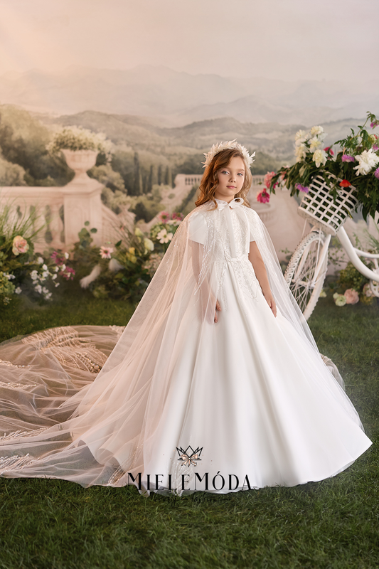 Margaux Luxury Flower Girl Communion Maxi Dress