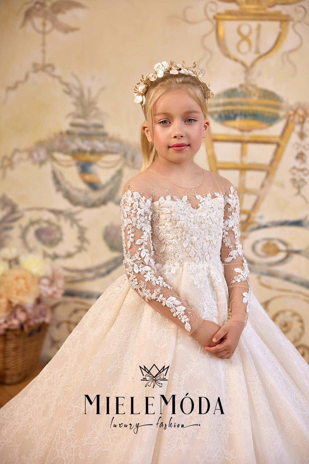 Marquise Fleur Couture Flower Girl Communion Dress