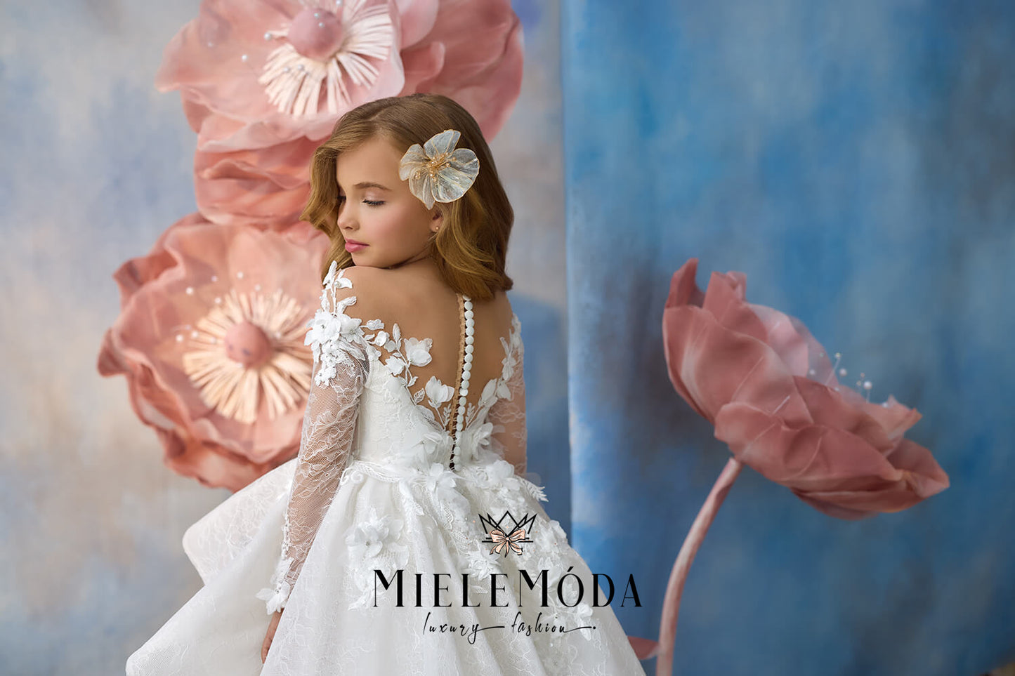 Misty Rose Luxury Communion Dress