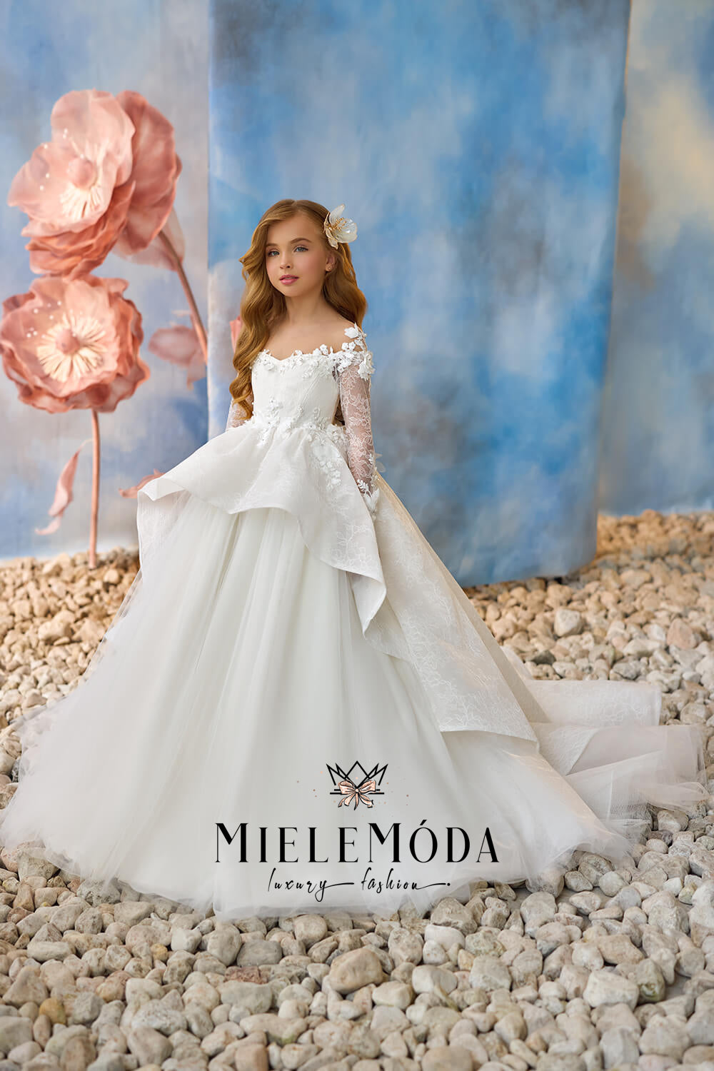 Misty Rose Luxury Communion Dress