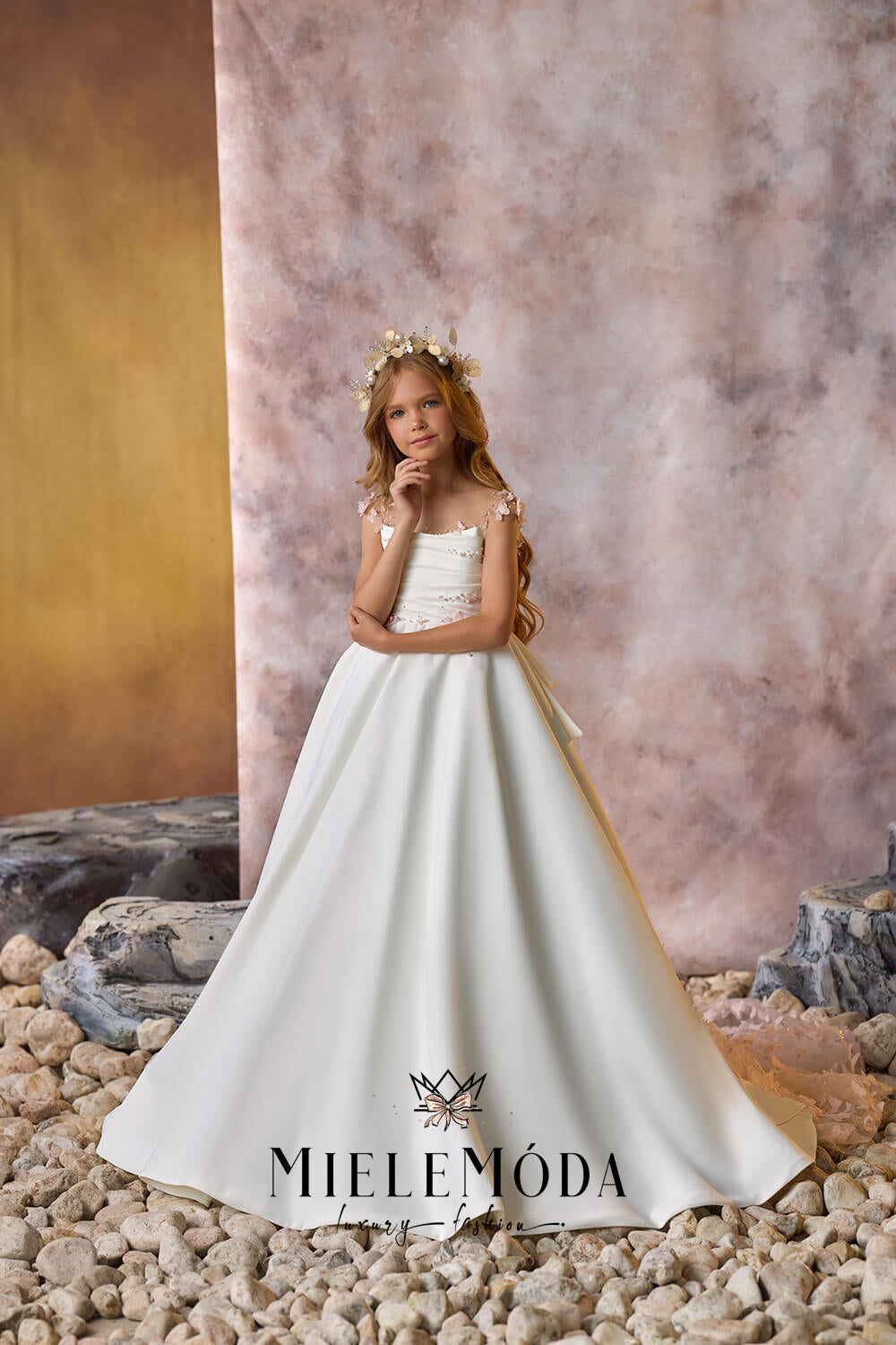 Moonlit Elegance Luxury Flower Girl Dress