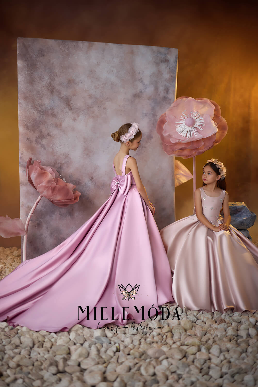 Opal Whisper Luxury Flower Girl Dress