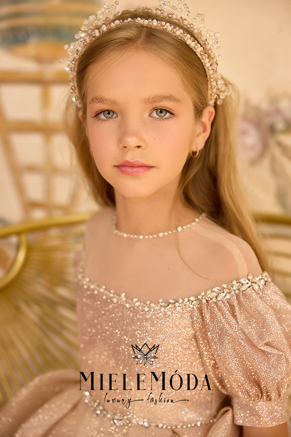 Saphir Rosé Luxury Flower Girl Dress