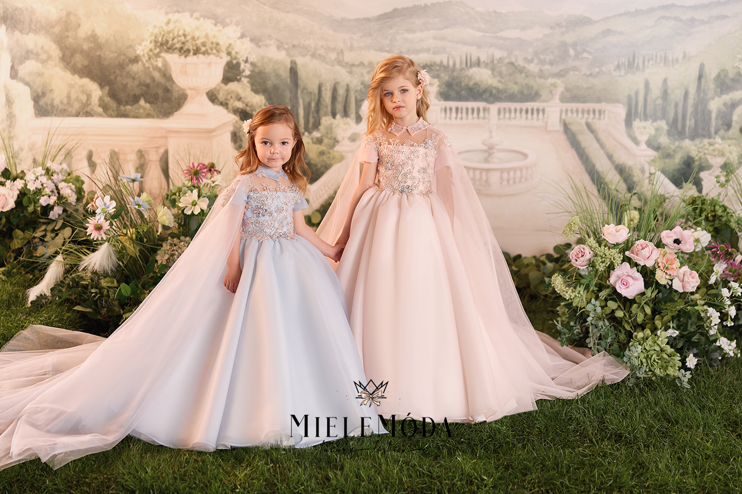 Solène Luxury FLower Girl Lace Maxi Dress