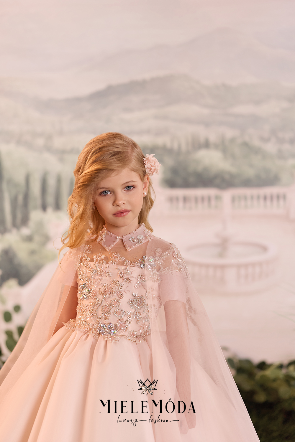 Solène Luxury FLower Girl Lace Maxi Dress