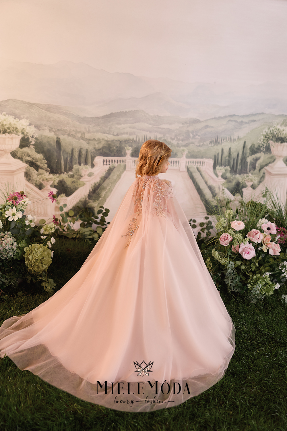 Solène Luxury FLower Girl Lace Maxi Dress