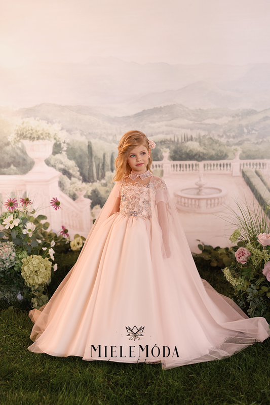 Solène Luxury FLower Girl Lace Maxi Dress