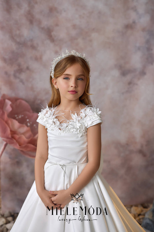 Velvet Petals Couture First Communion Dress