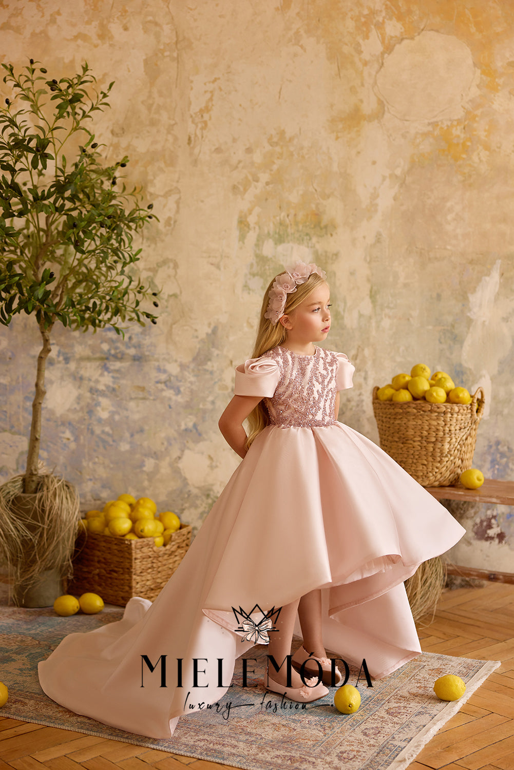 Voile de Princesse Couture Flower Girl Birthday Dress