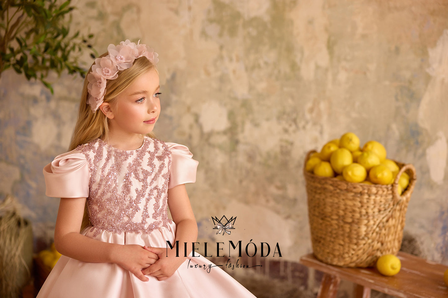Voile de Princesse Couture Flower Girl Birthday Dress