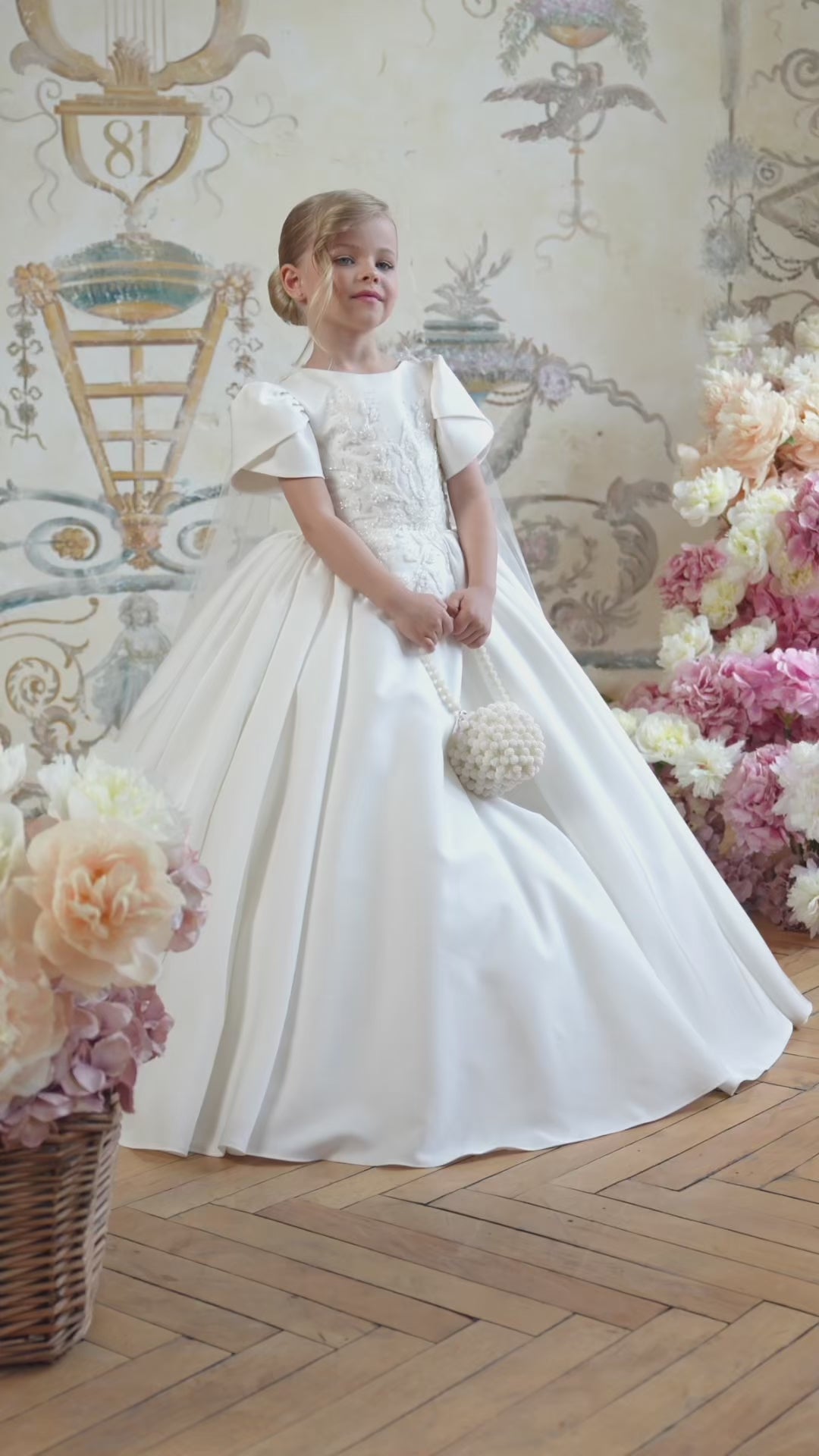 Fillette Royale Luxury First Communion Flower Girl Dress - Miele