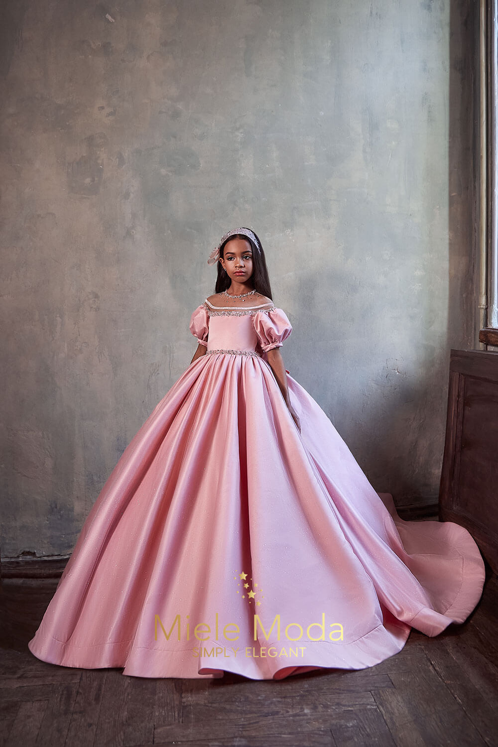 Clementine Luxury Flower Girl Dress - Miele Moda Luxury Fashion 12/14Y (38) / Pink (as pictured) / Rush: Ships in 4-6 business weeks (+$175 Surcharge) Clementine Luxury Flower Girl Dress - Miele Moda Luxury Fashion 12/14Y (38) / Pink (as pictured) / Rush: Ships in 4-6 business weeks (+$175 Surcharge)