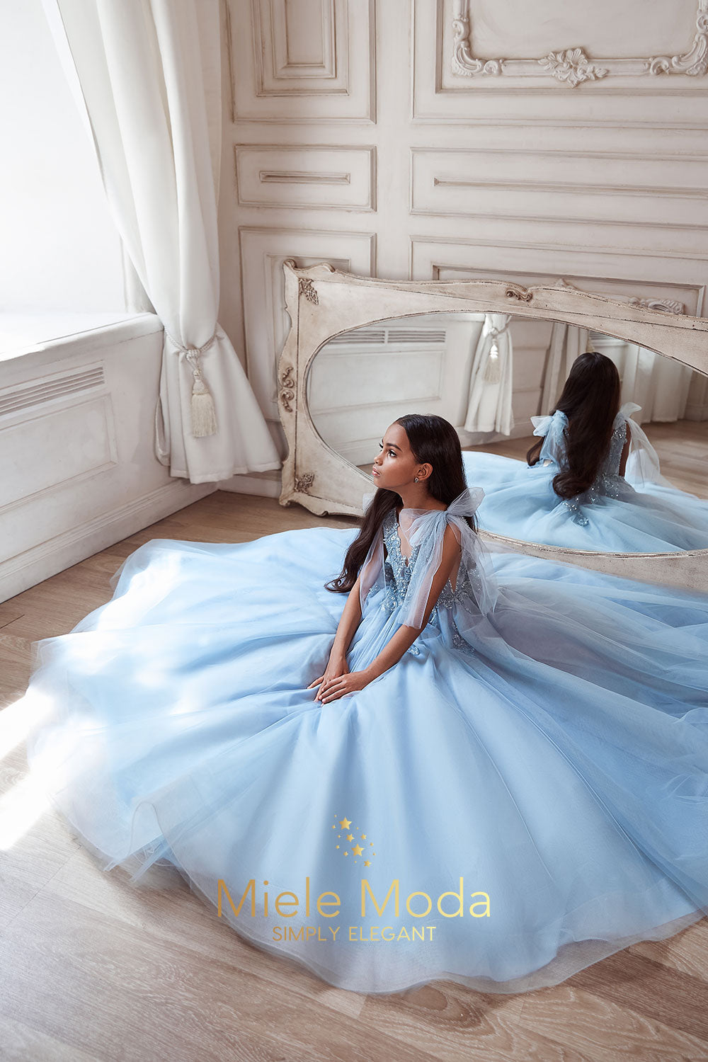 Elegant Navy Blue Tulle Off Shoulder Long Princess Formal Prom Dress E –  cathyprom