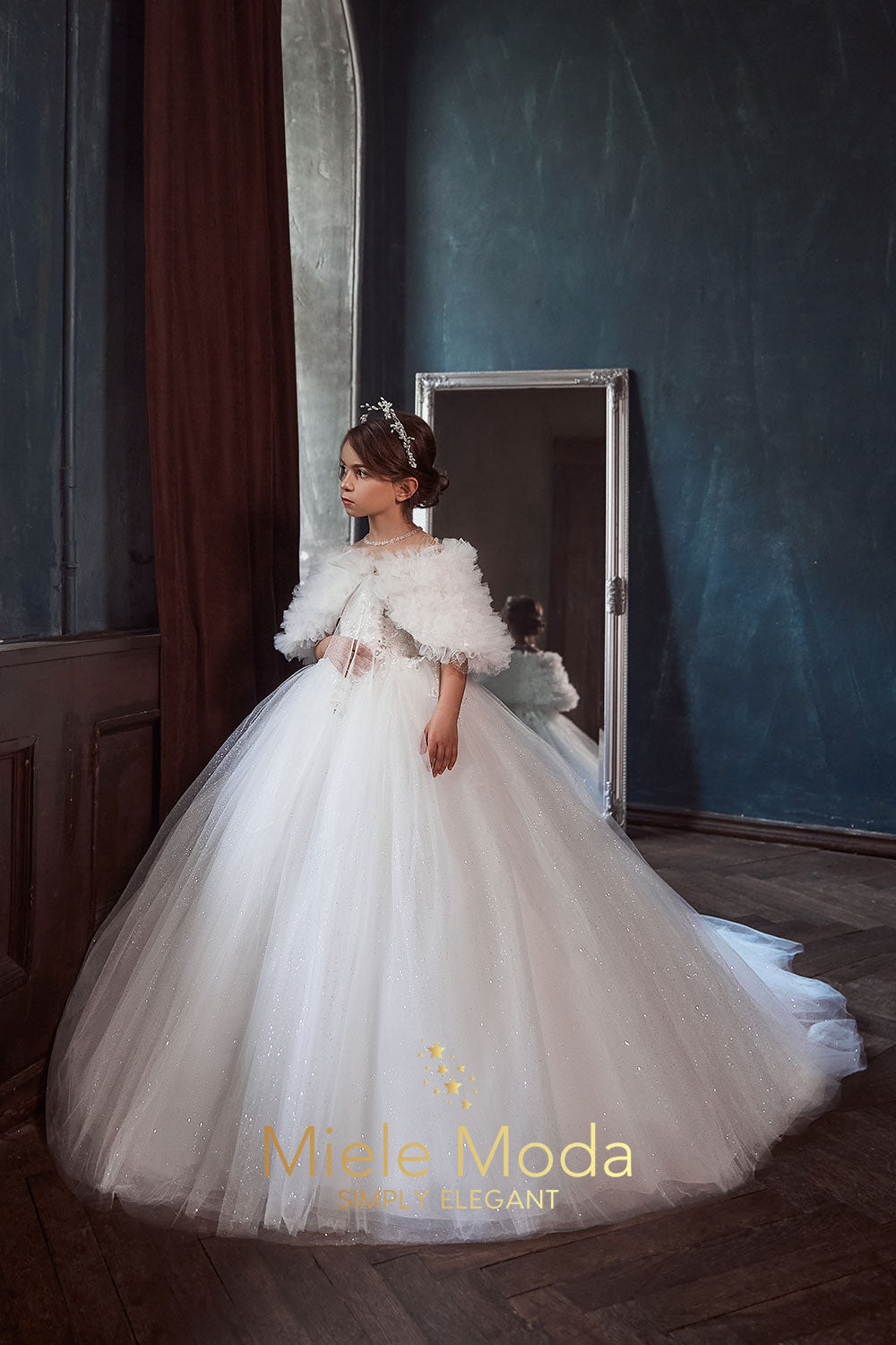 Giselle Flower Girl Dress with Cape