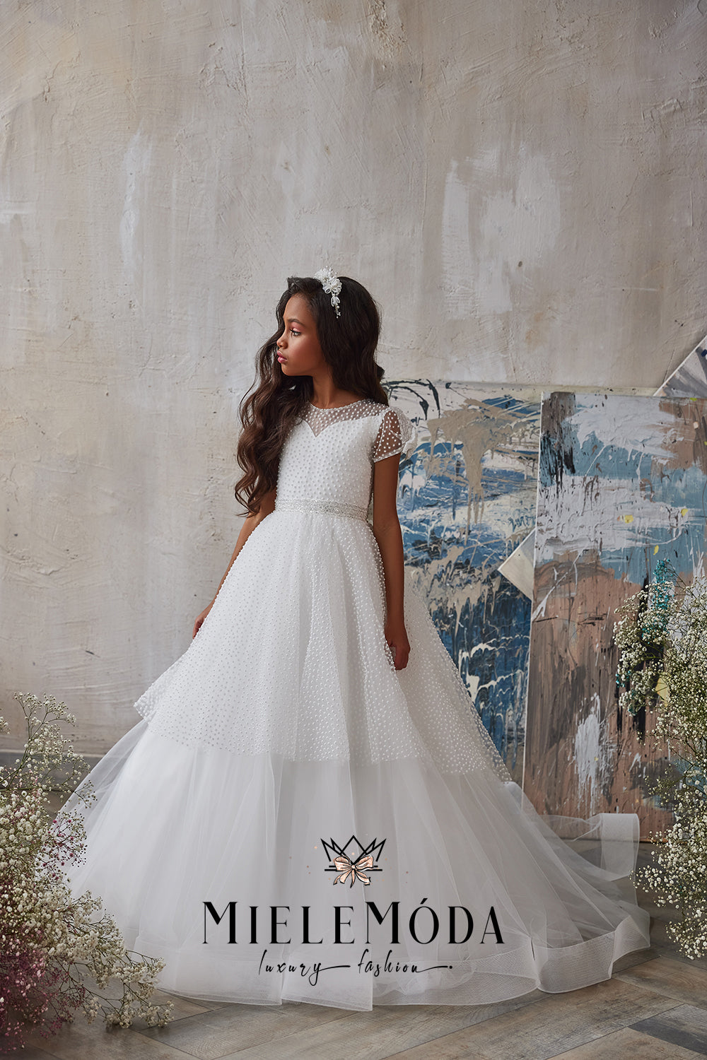 GownLink Holy Communion Flower Girl Dresses 2023 Floor Length Junior B