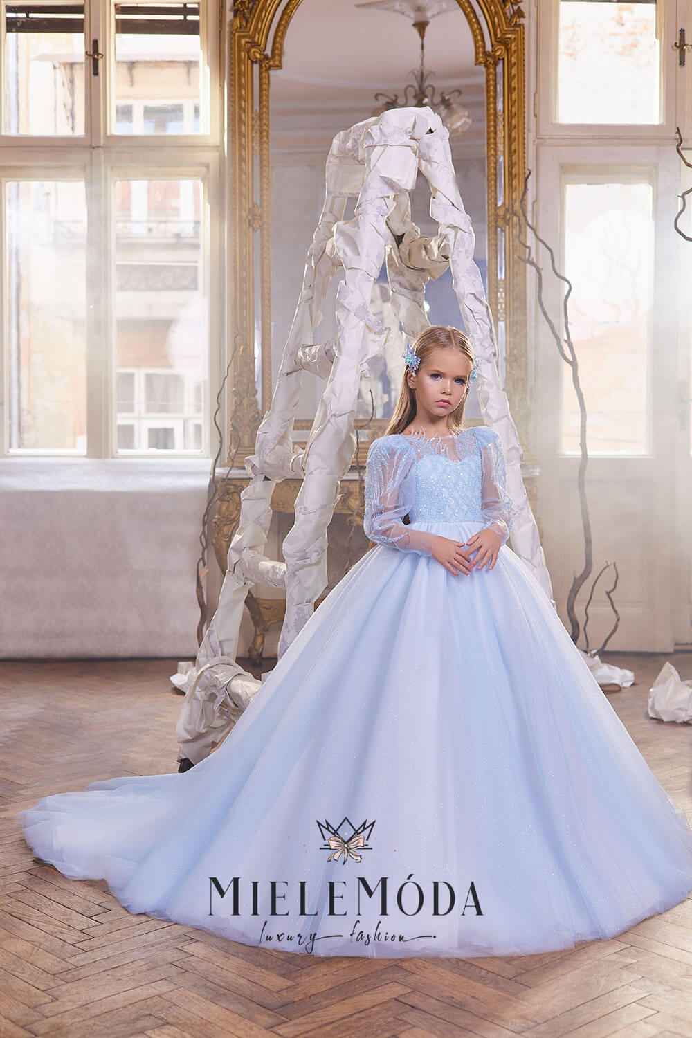 Malyna Luxury Couture Flower Girl Dress