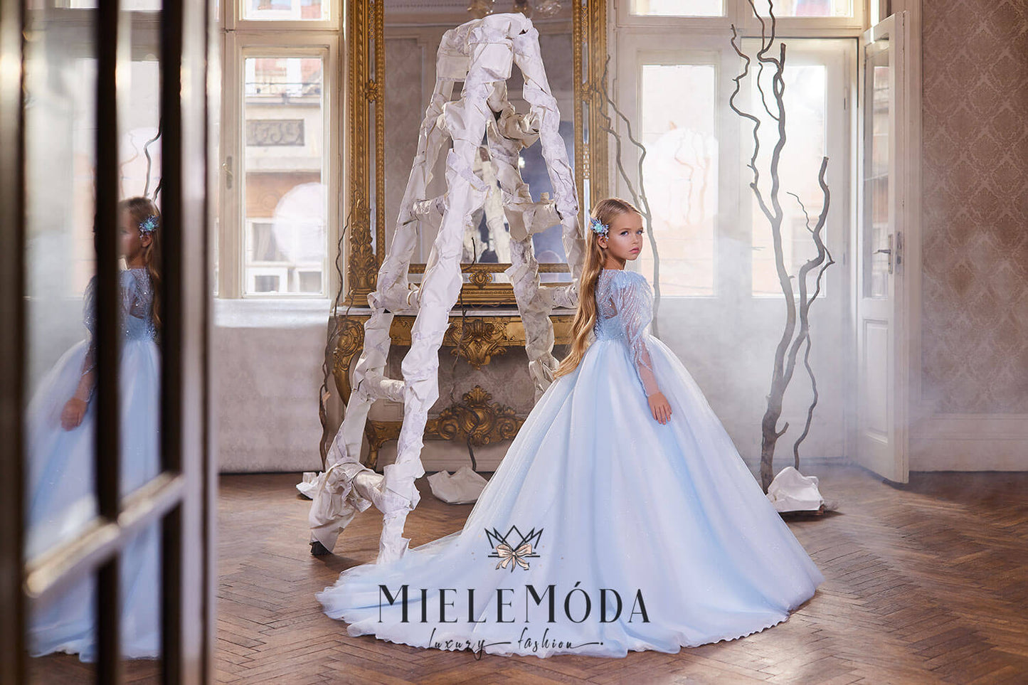 Malyna Luxury Couture Flower Girl Dress