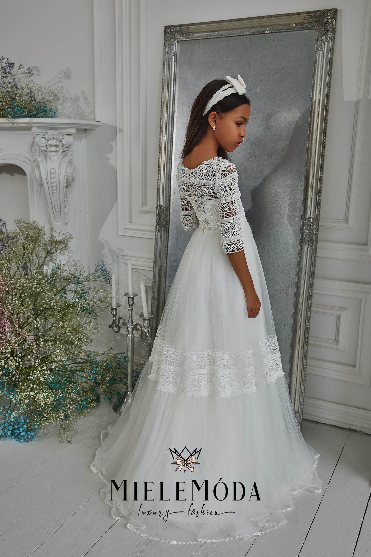 Marcelle Luxury Flower Girl Communion Dress