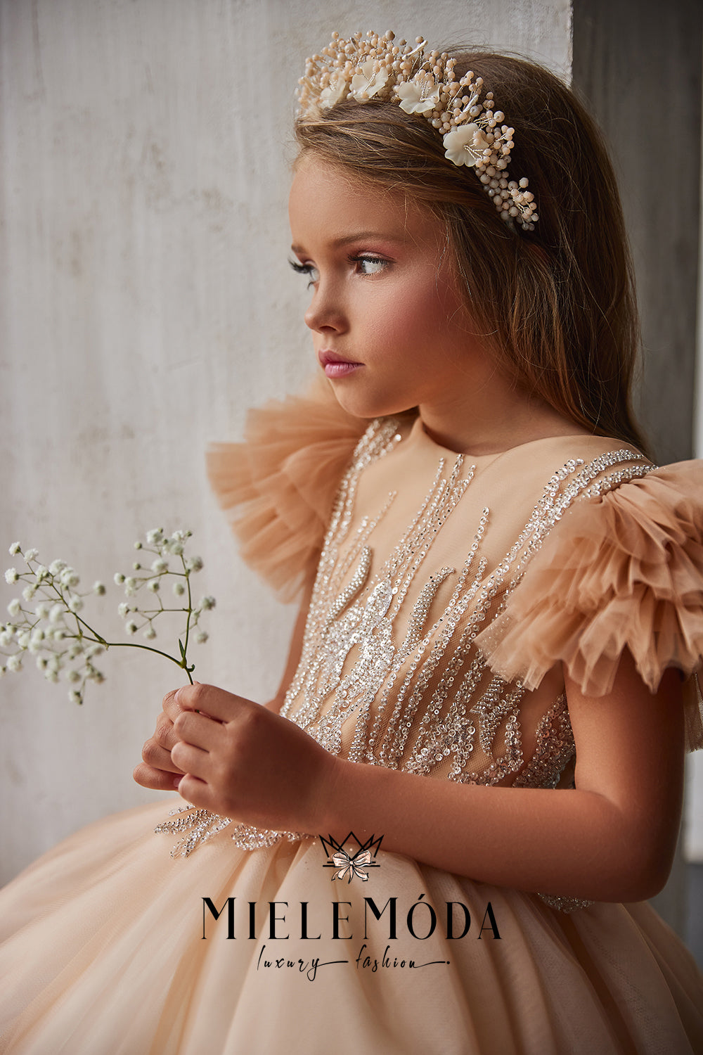 Maya Luxury Tulle Flower Girl Dress